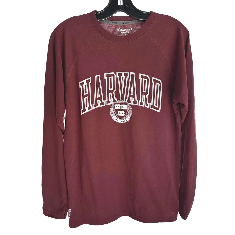 Champion Vapor Powertrain Harvard Burgundy Men's Long Sleeve T-Shirt - Size S